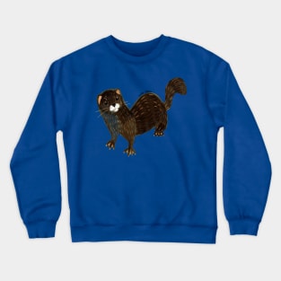 Shy European Mink ( Mustela lutreola) Crewneck Sweatshirt